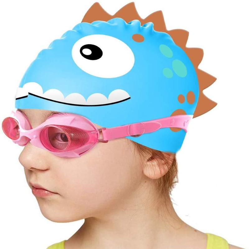 Swim Hat Silicone - Nieuwe cartoon siliconen zwemmuts, waterdicht, met