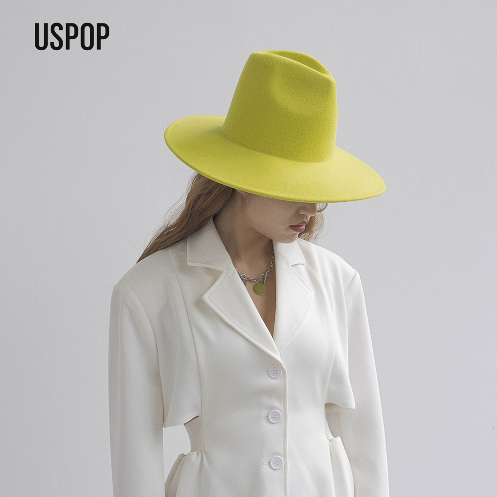 Fedora Hat Wool - USPOP Herfst Winter Mode Effen Hoge
