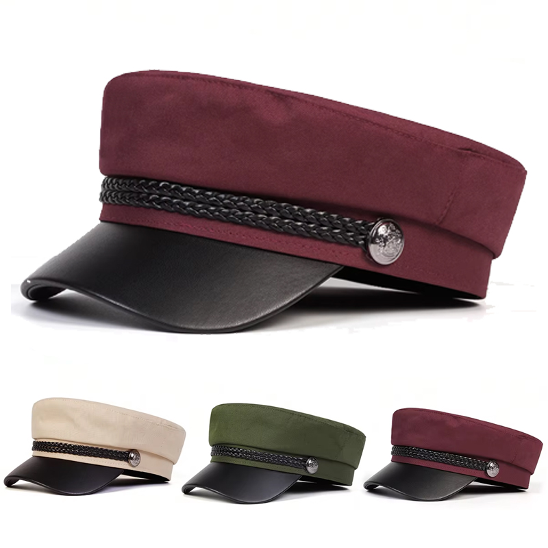 Snapback Hat Flat - Unisex witte militaire hoeden met gesp,