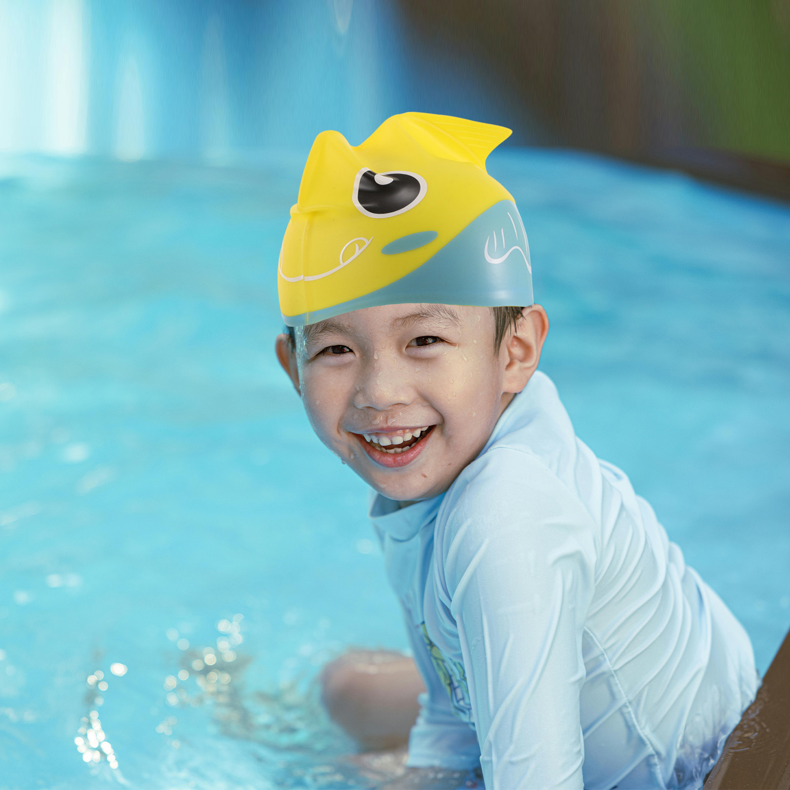Siliconen zwemmuts met een vro - Swim Hat Silicone recensie en prijs