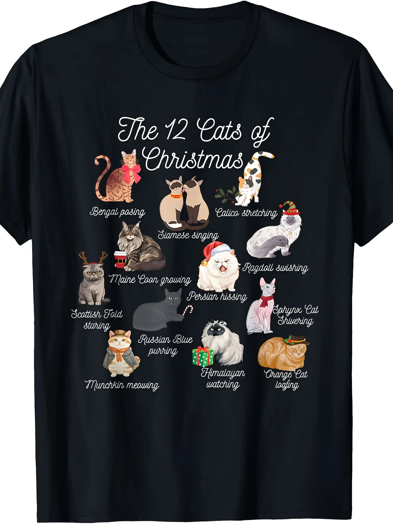 The 12 Cats of Christmas T-shi - Dad Hat Cotton recensie en prijs