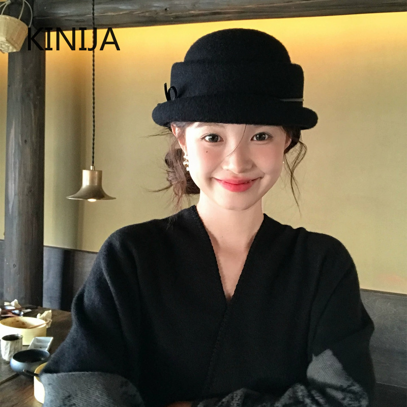 Hepburn-stijl wollen hoed, bar - Fedora Hat Wool recensie en prijs