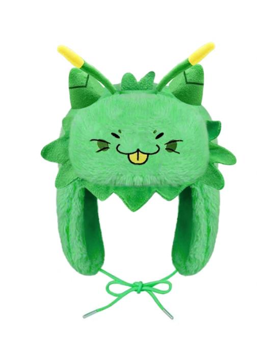 Schattige groene drakenpluche  - Trapper Hat Ear Flap recensie en prijs